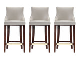 Shubert Barstool in Light Grey (set of 3) - Ornate Home