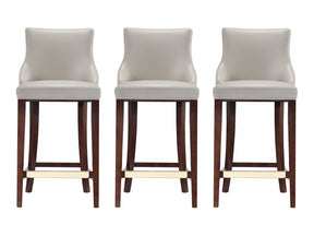 Shubert Barstool in Light Grey (set of 3) - Ornate Home