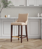 Shubert Barstool in Tan - Ornate Home