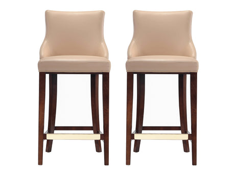 Shubert Barstool in Tan (set of 2) - Ornate Home