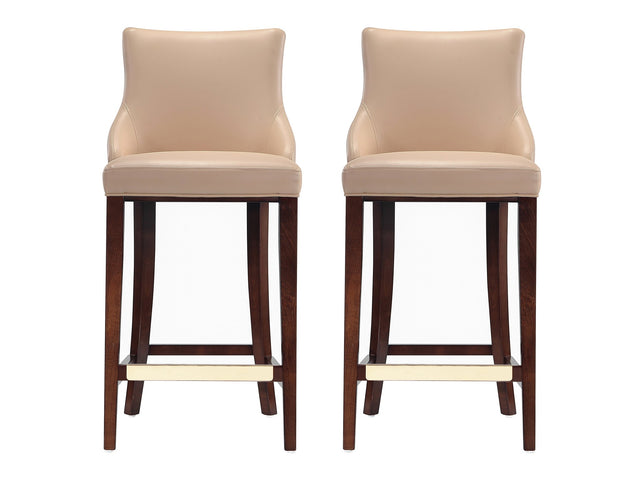 Shubert Barstool in Tan (set of 2) - Ornate Home