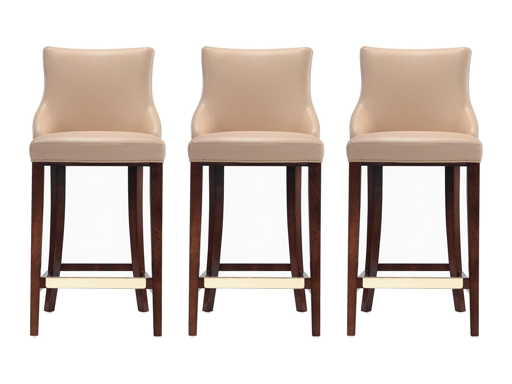 Shubert Barstool in Tan (set of 3) - Ornate Home