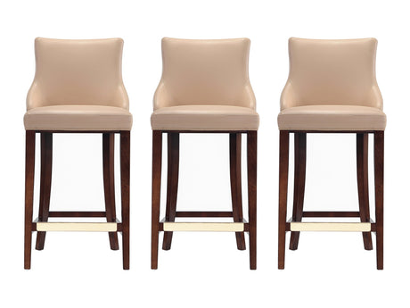Shubert Barstool in Tan (set of 3) - Ornate Home