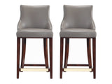 Shubert Counter Stool in Dark Taupe (set of 2) - Ornate Home