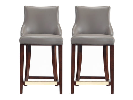 Shubert Counter Stool in Dark Taupe (set of 2) - Ornate Home