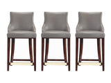 Shubert Counter Stool in Dark Taupe (set of 3) - Ornate Home