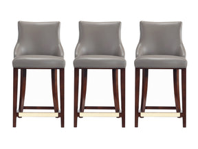 Shubert Counter Stool in Dark Taupe (set of 3) - Ornate Home