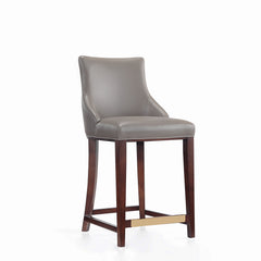 Shubert Counter Stool in Dark Taupe (set of 3) - Ornate Home
