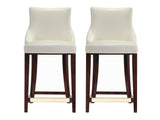 Shubert Counter Stool in Ivory (set of 2) - Ornate Home