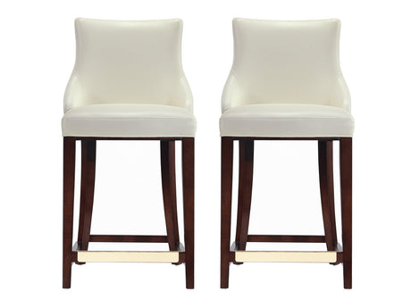 Shubert Counter Stool in Ivory (set of 2) - Ornate Home