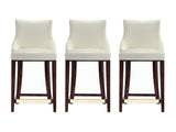 Shubert Counter Stool in Ivory (set of 3) - Ornate Home