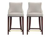 Shubert Counter Stool in Light Grey (set of 2) - Ornate Home