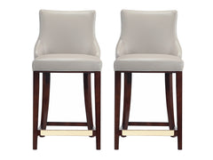 Shubert Counter Stool in Light Grey (set of 2) - Ornate Home