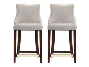 Shubert Counter Stool in Light Grey (set of 2) - Ornate Home