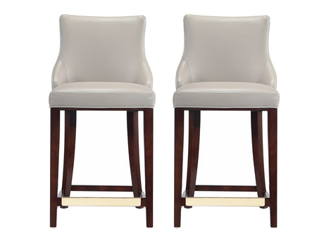 Shubert Counter Stool in Light Grey (set of 2) - Ornate Home
