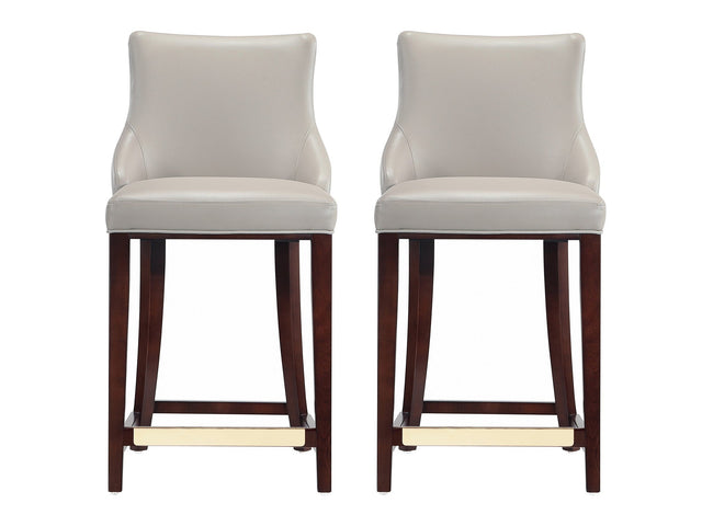 Shubert Counter Stool in Light Grey (set of 2) - Ornate Home