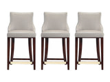 Shubert Counter Stool in Light Grey (set of 3) - Ornate Home