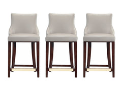 Shubert Counter Stool in Light Grey (set of 3) - Ornate Home