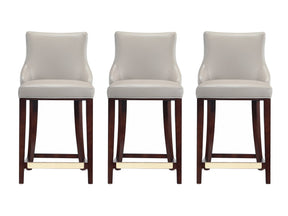 Shubert Counter Stool in Light Grey (set of 3) - Ornate Home