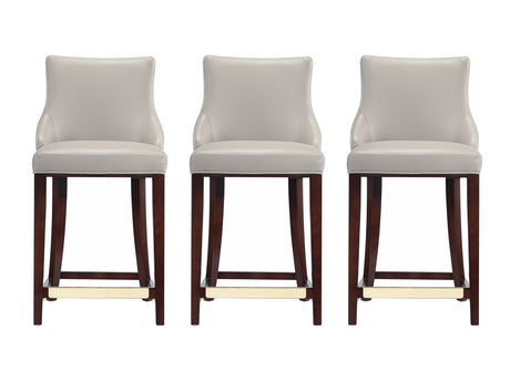 Shubert Counter Stool in Light Grey (set of 3) - Ornate Home