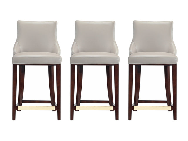 Shubert Counter Stool in Light Grey (set of 3) - Ornate Home