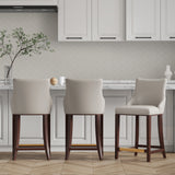 Shubert Counter Stool in Light Grey (set of 3) - Ornate Home