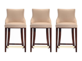 Shubert Counter Stool in Tan (set of 3) - Ornate Home