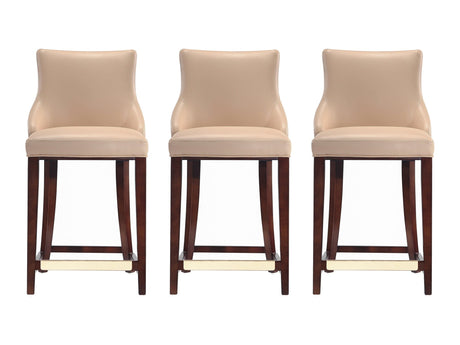 Shubert Counter Stool in Tan (set of 3) - Ornate Home