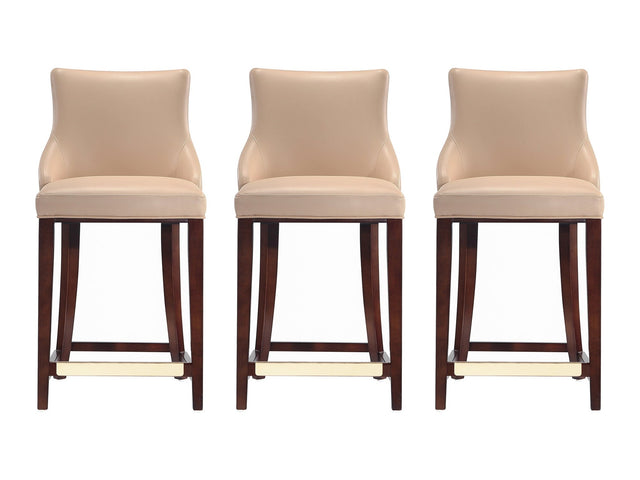 Shubert Counter Stool in Tan (set of 3) - Ornate Home