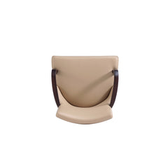 Shubert Faux Leather and Velvet Dining Armchair in Tan (set of 2) - Ornate Home