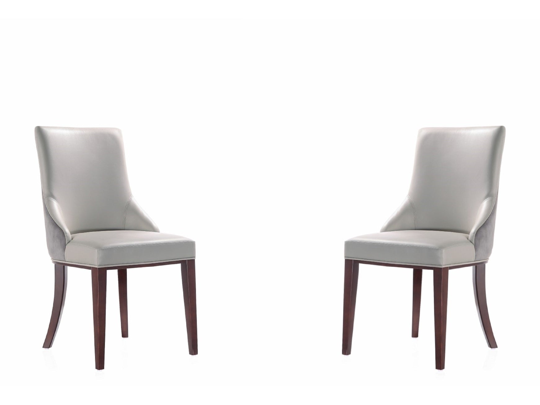 Manhattan Comfort Shubert Modern Faux Leather and Velvet Dining Chair - Thumbnail 4