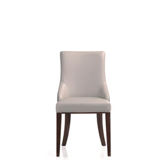 Shubert Faux Leather and Velvet Dining Chair in Light Grey (set of 2) - Ornate Home