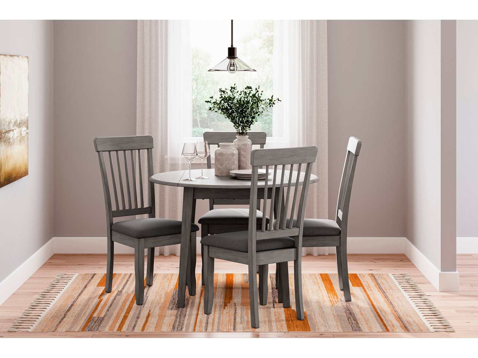 Shullden Gray Dining Room Set / 5pc (Online Special Price) - Ornate Home