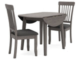 Shullden Gray Dining Table and 2 Chairs - Ornate Home