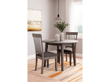 Shullden Gray Dining Table and 2 Chairs - Ornate Home