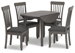 Shullden Gray Dining Table and 4 Chairs - Ornate Home