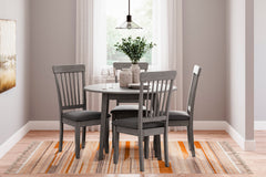 Shullden Gray Dining Table and 4 Chairs - Ornate Home