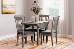 Shullden Gray Dining Table and 4 Chairs - Ornate Home