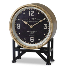 Shyam Black/Gold Table Clocks - Ornate Home