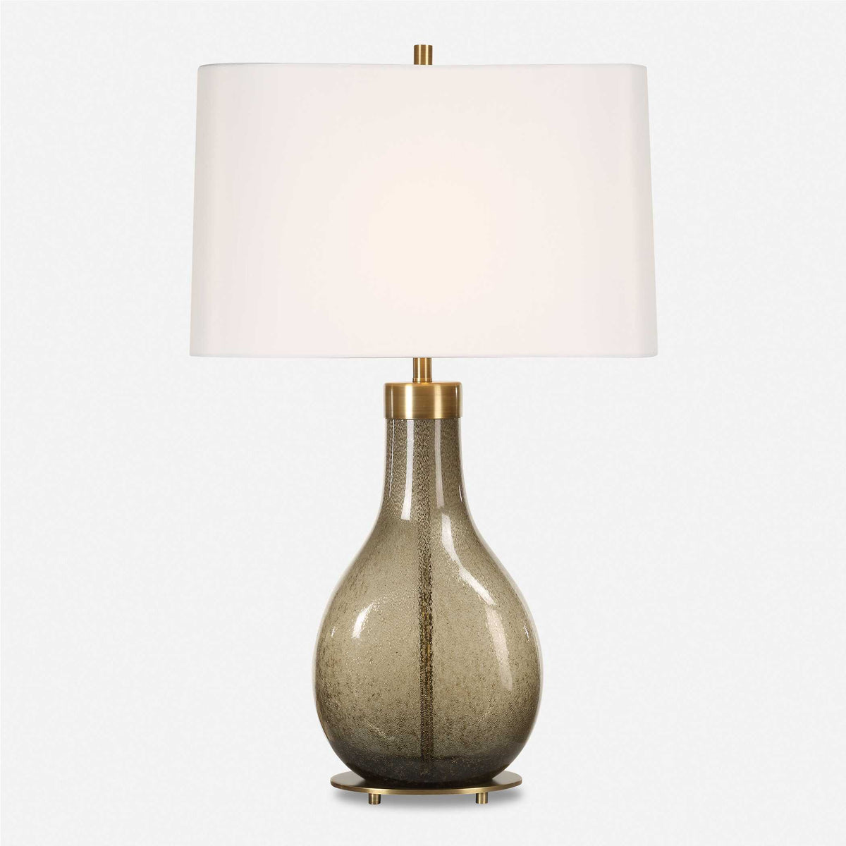 Shyla Bronze/Brown Dark Glass Table Lamp - Ornate Home