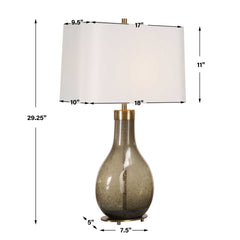 Shyla Bronze/Brown Dark Glass Table Lamp - Ornate Home