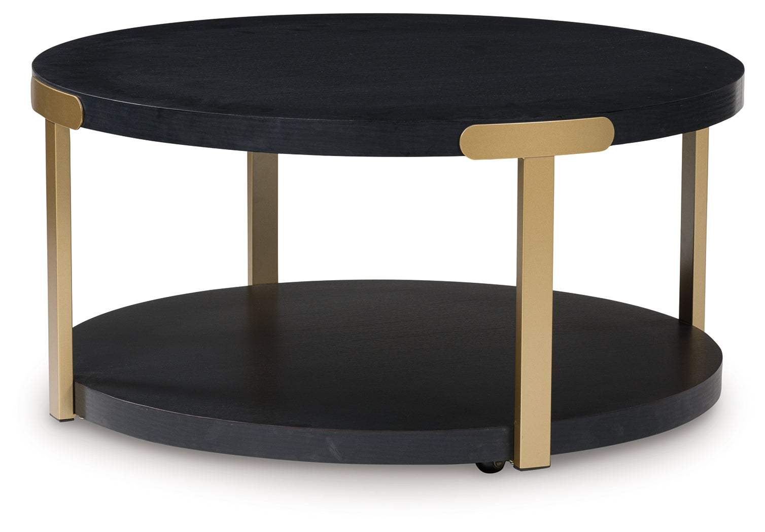 Shylore Black/Brass Finish Occasional Table Set (Set of 3) (Online Special Price) - Ornate Home