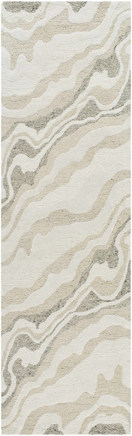 Siani Beige Wool Area Rug - Ornate Home