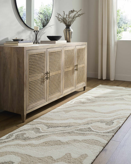 Siani Beige Wool Area Rug - Ornate Home