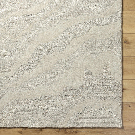 Siani Cream Wool Area Rug - Ornate Home