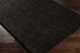 Siari Solid Black Shag Rug - Ornate Home