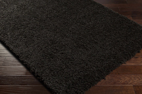 Siari Solid Black Shag Rug - Ornate Home