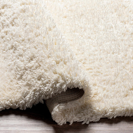 Siari Solid Cream Plush Rug - Ornate Home
