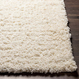 Siari Solid Cream Plush Rug - Ornate Home