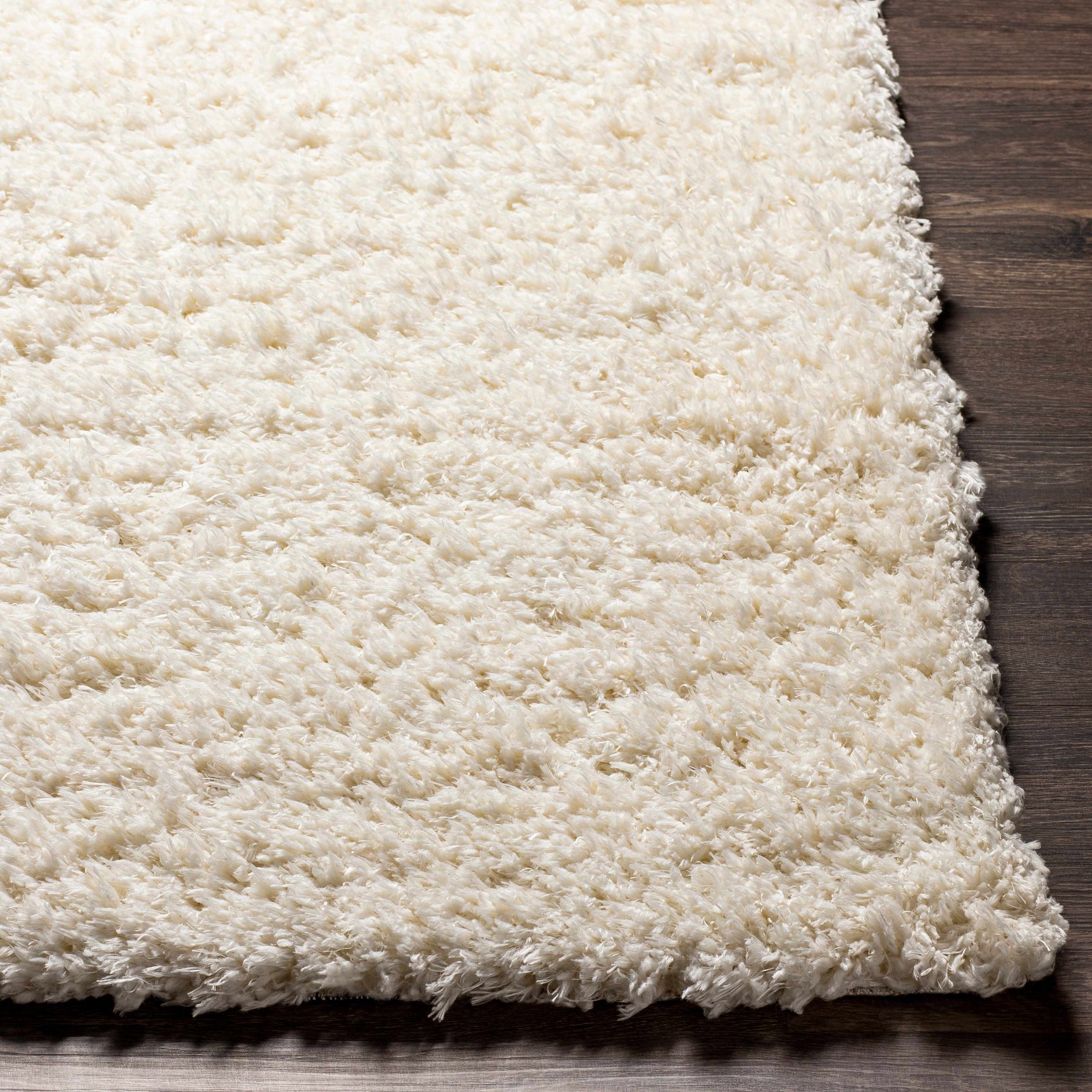 Siari Solid Cream Plush Rug - Ornate Home